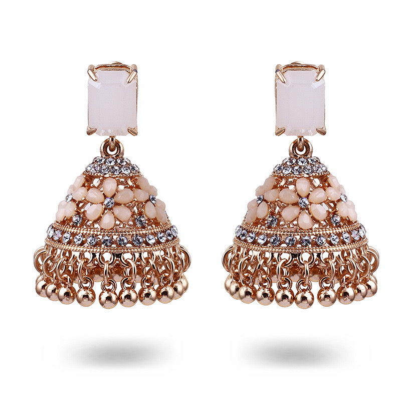 Gurleen pink jhumkas