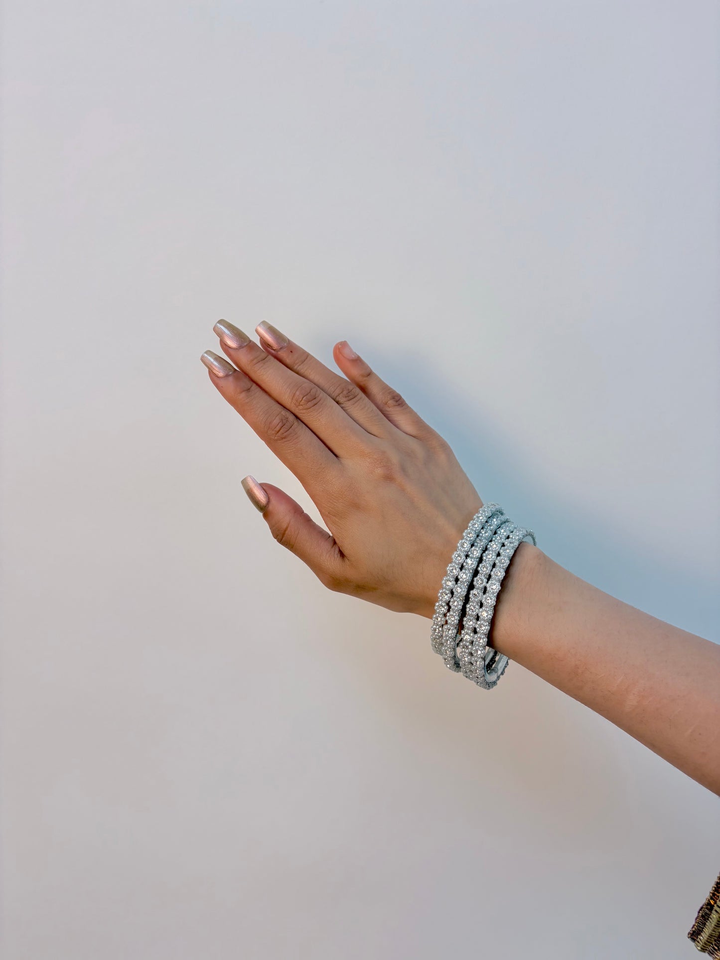 Sabeena floral bangles ~Silver