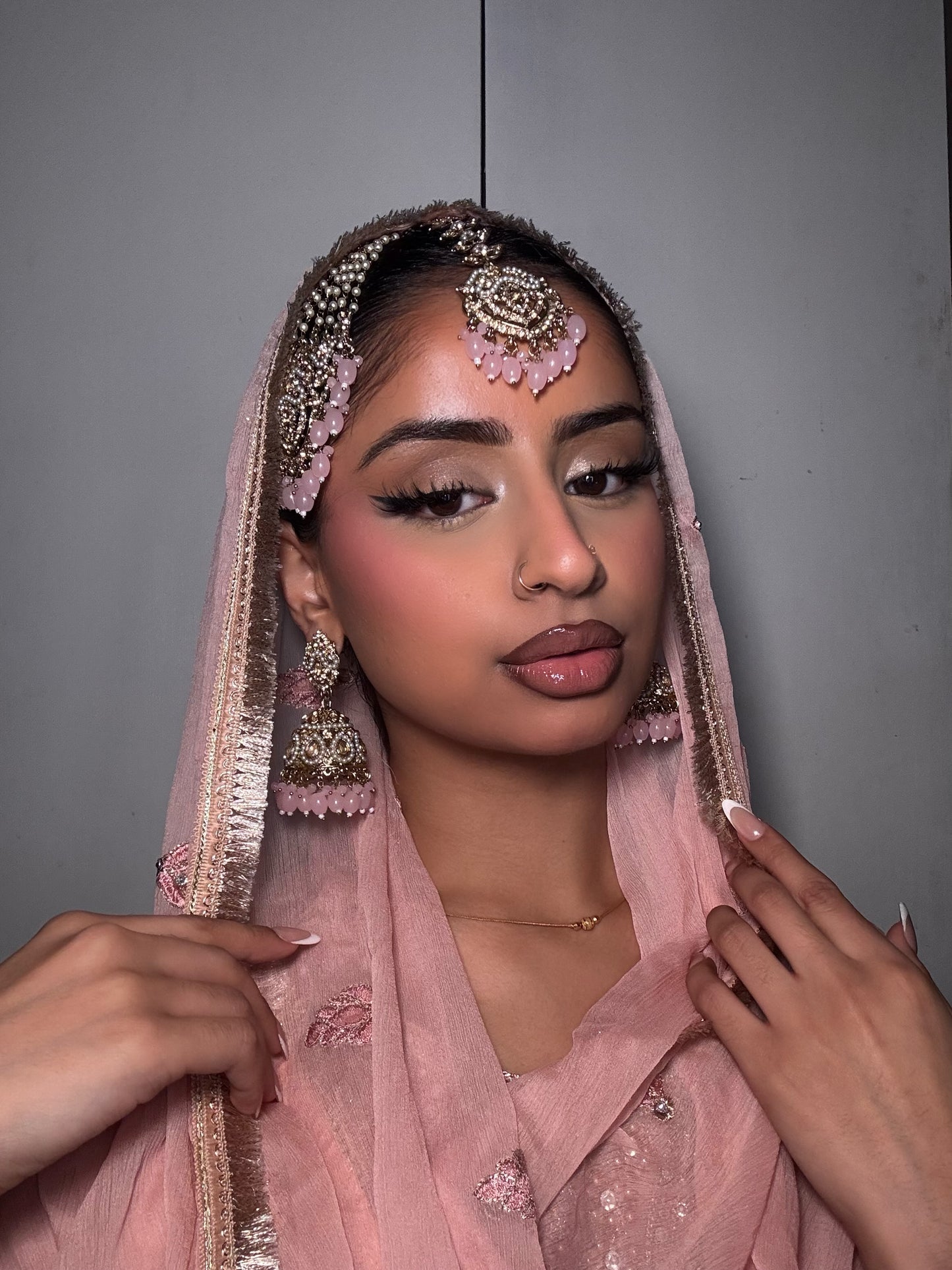 Afroza jhumar set ~ Pink