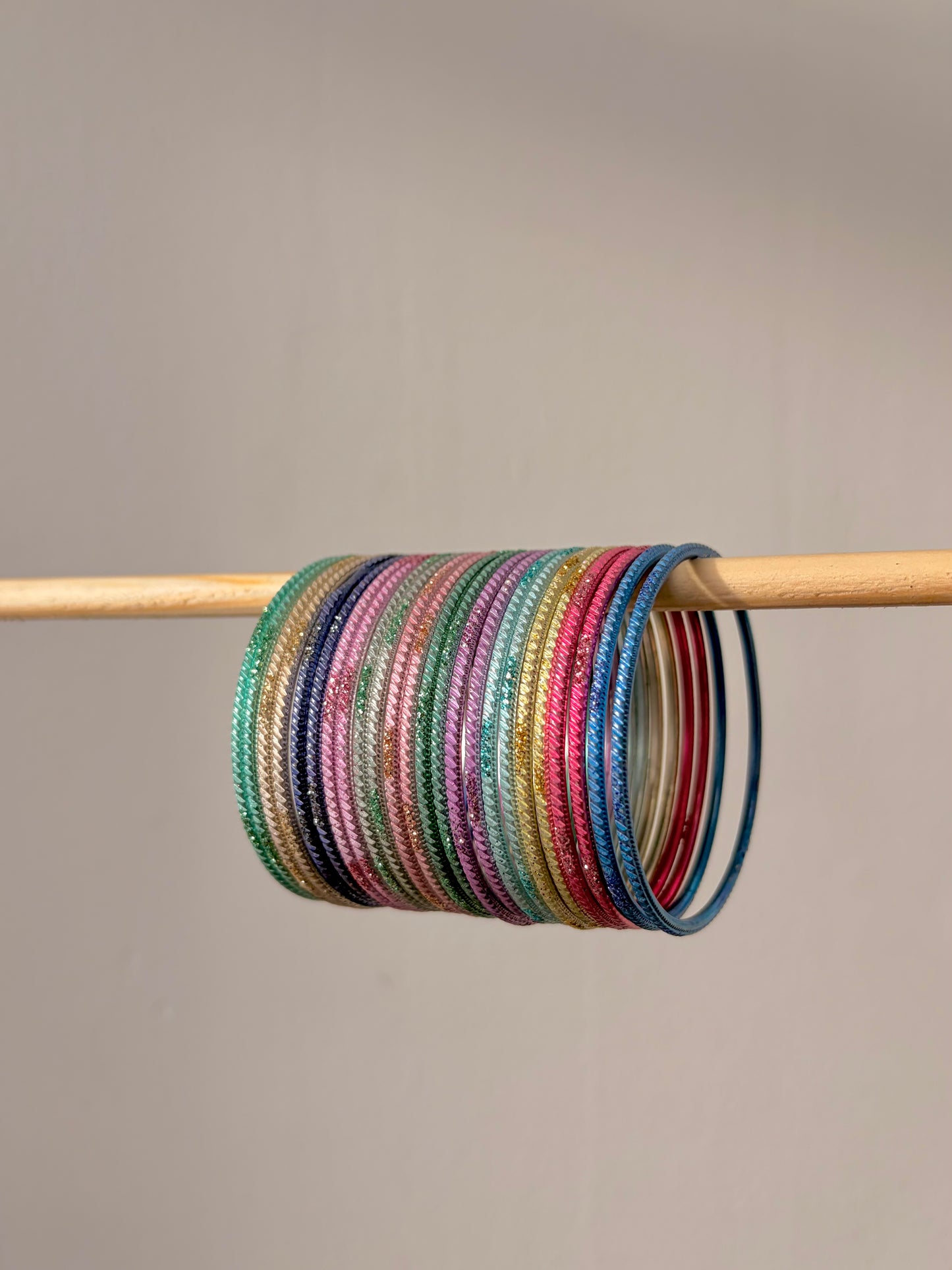 Pastel multi metal bangles ~ petite sizes
