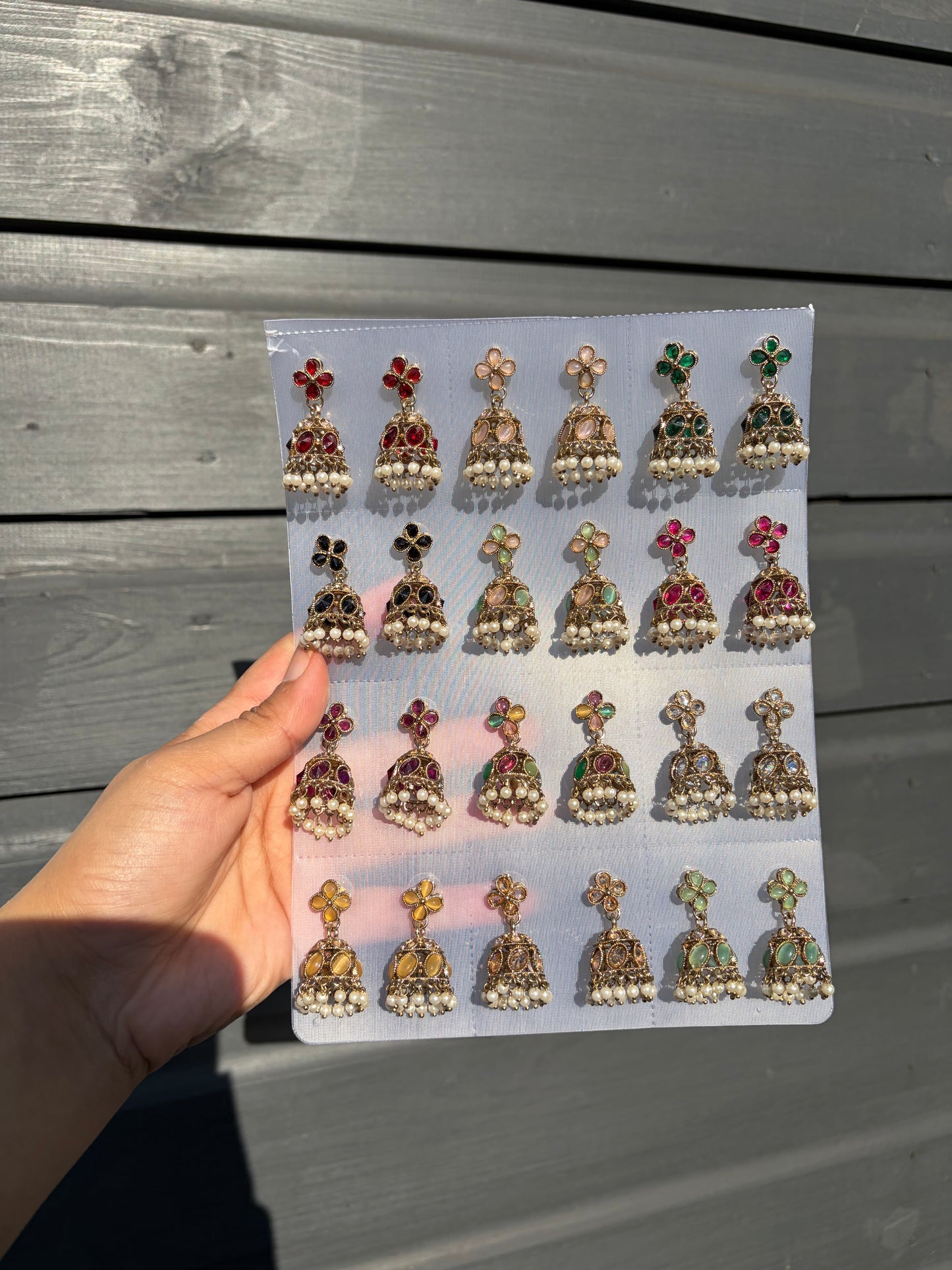 Rafiya mini jhumka set