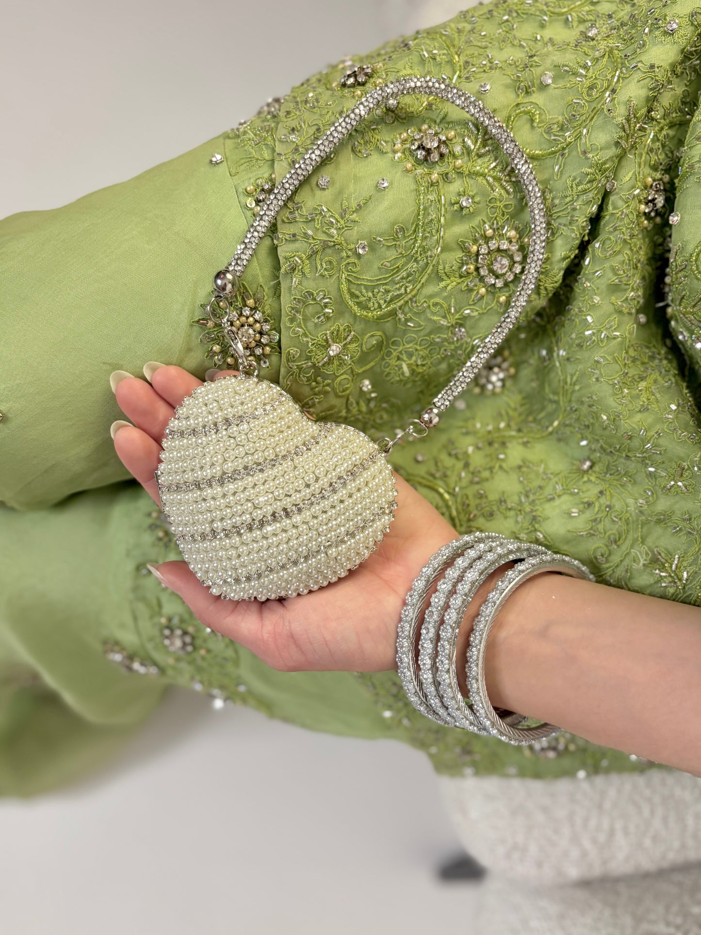 Sabeena floral bangles ~Silver