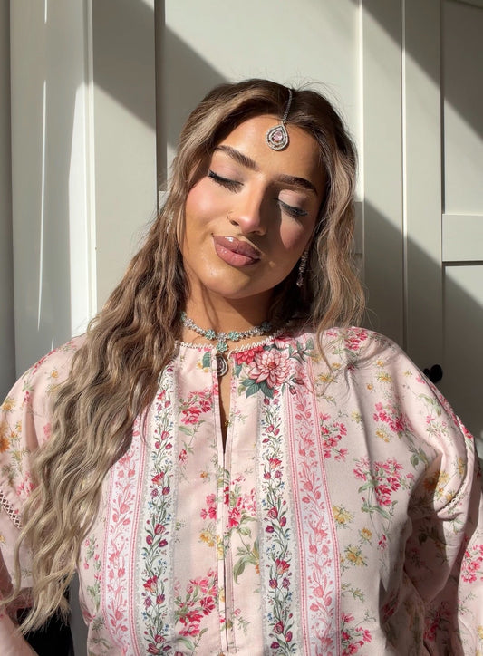 Sharmila set ~ Pink & Green