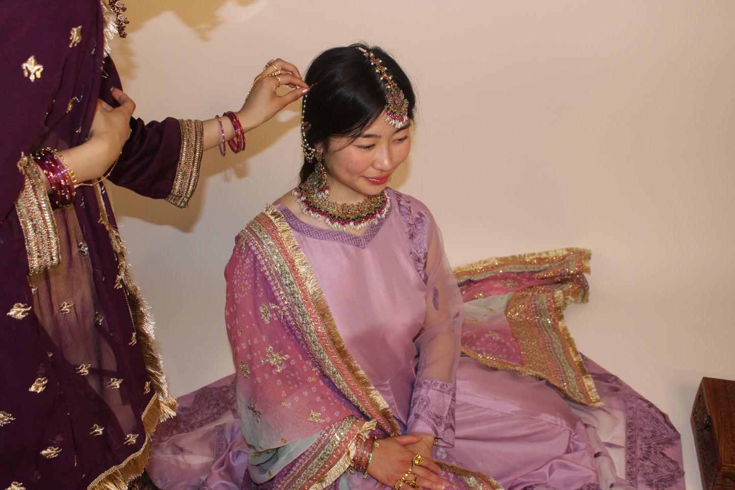 Asma bridal set~ Green & multi