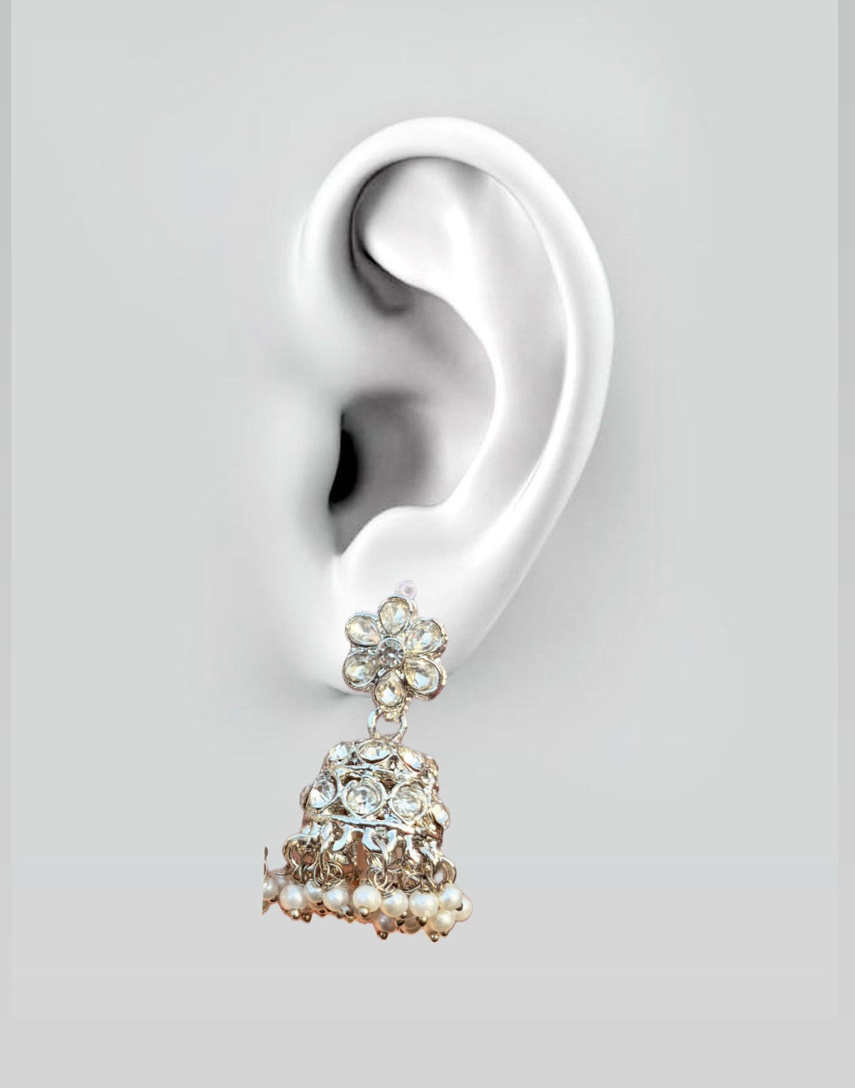 Natalia silver mini jhumkas