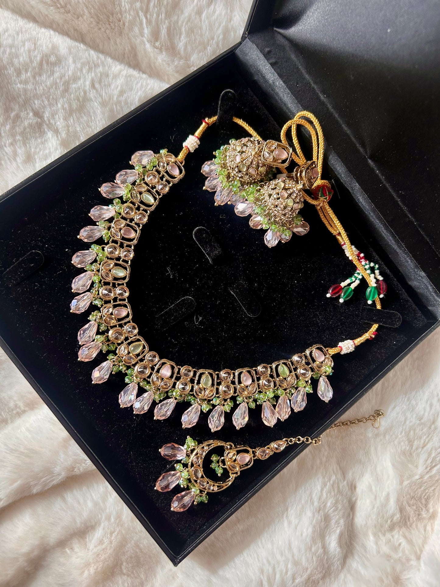Preeti set ~ Pink & Green