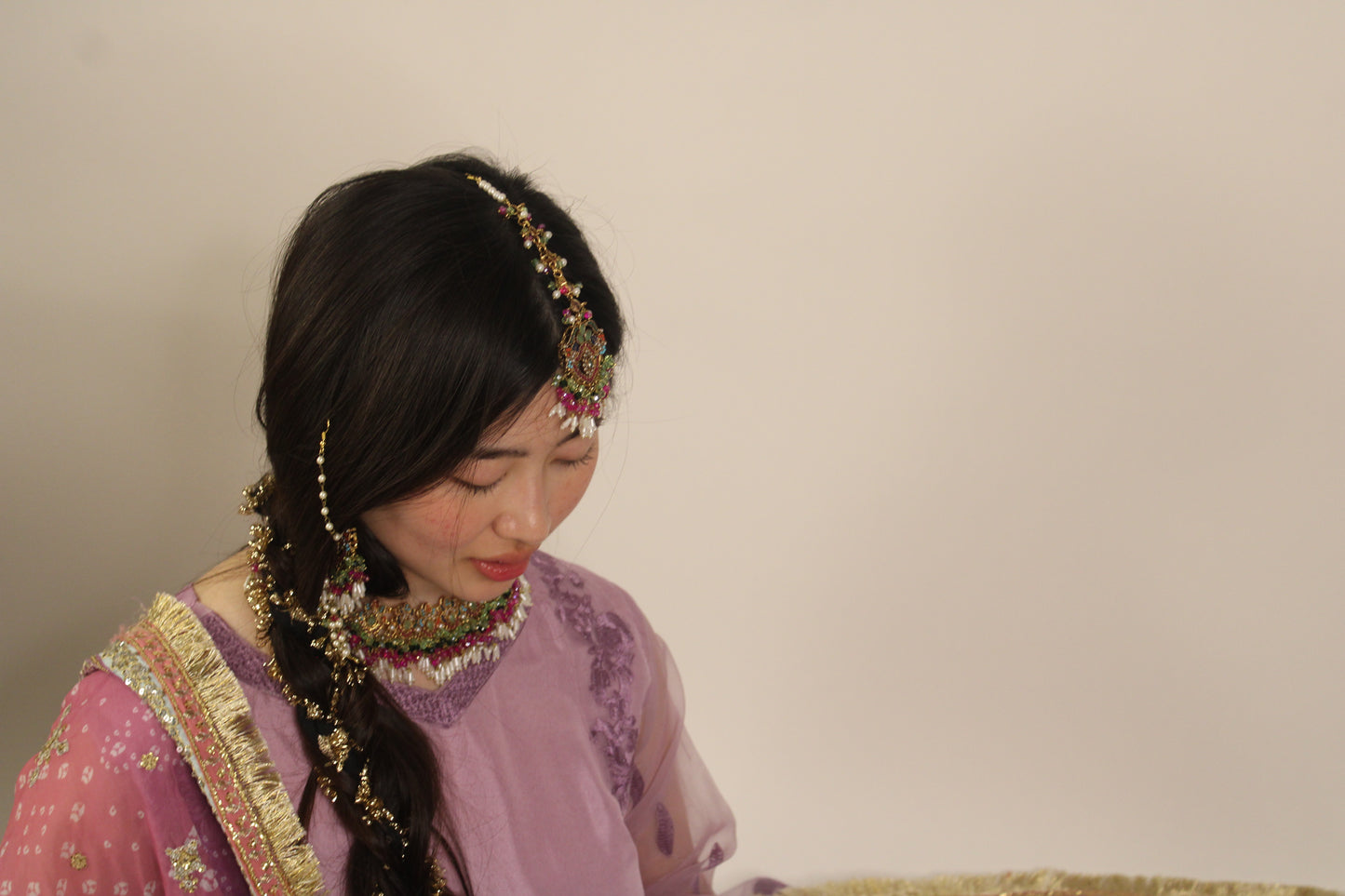 Asma bridal set~ Green & multi