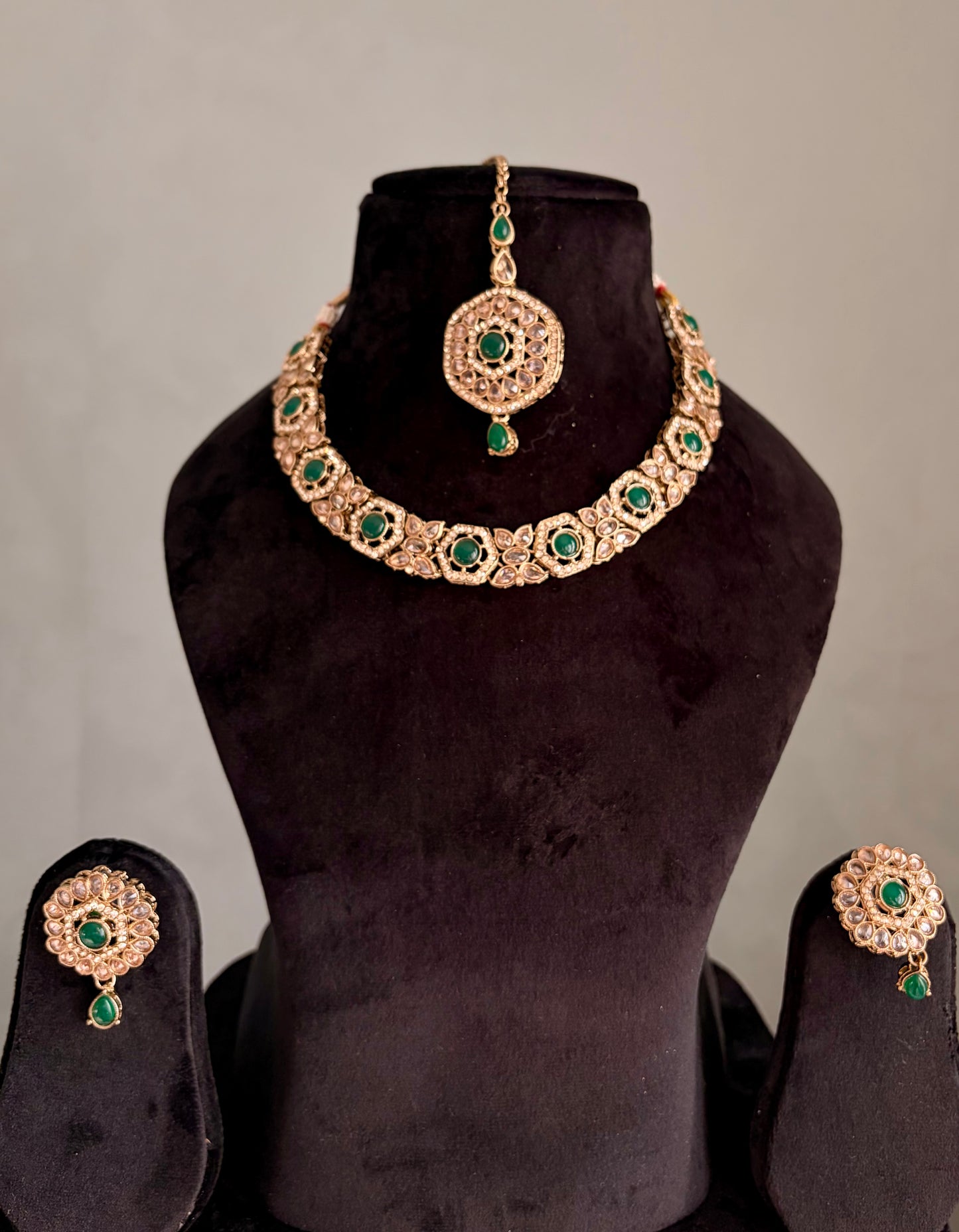 One off- madhuri set d.green