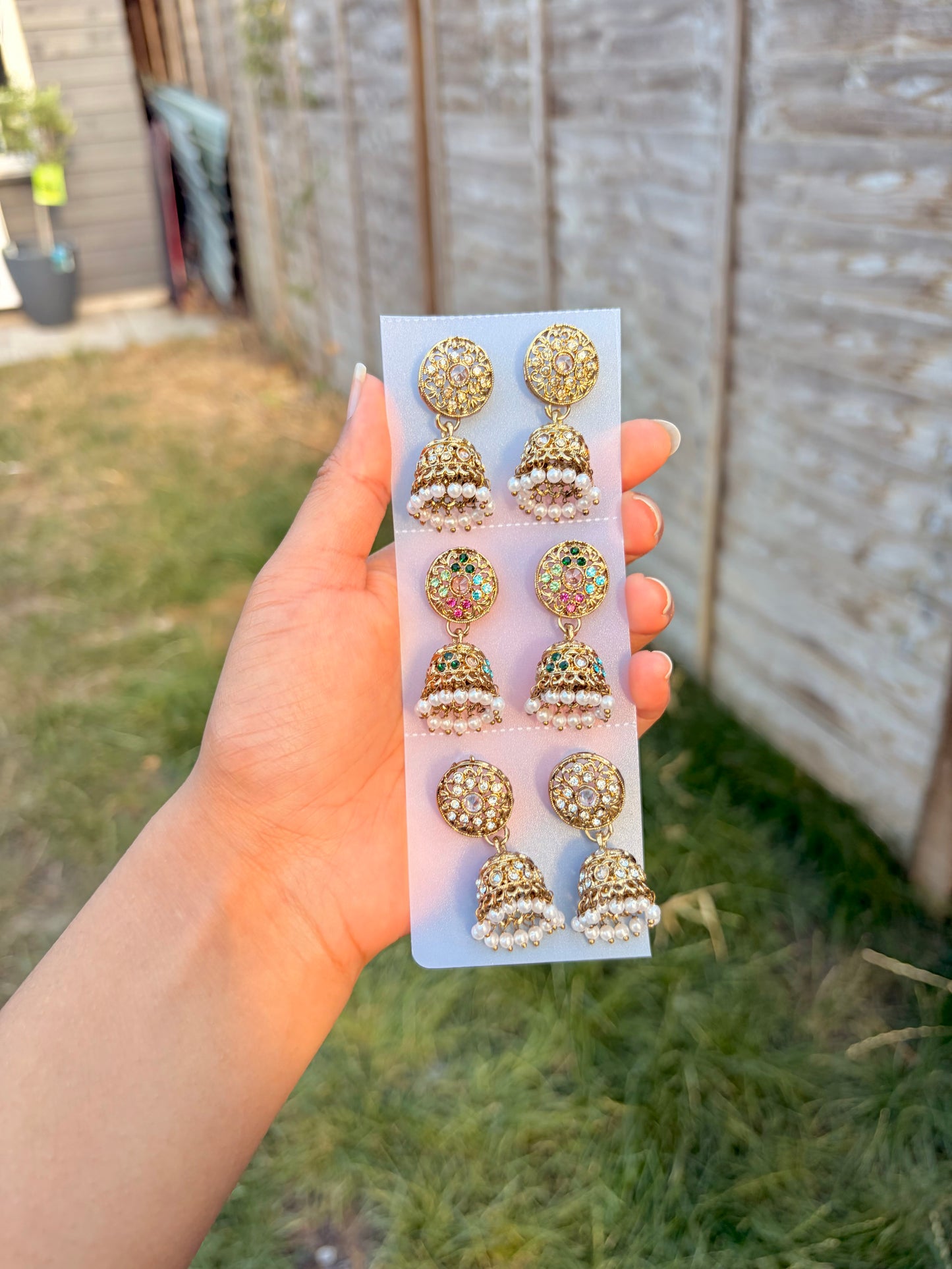 Amani jhumka trio set