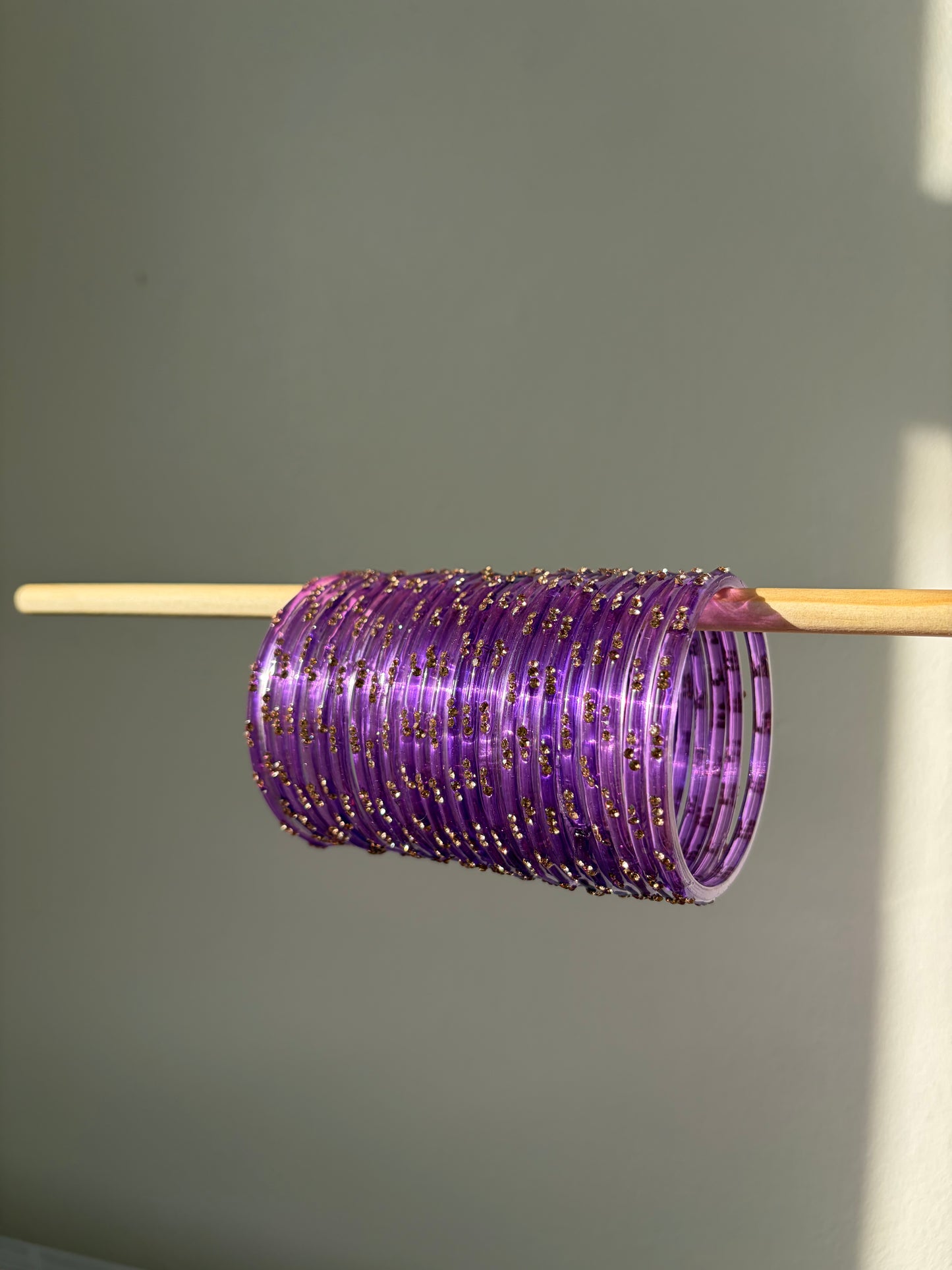 Rangeen glass bangle set ~ Amethyst Purple (choose from 2 designs)