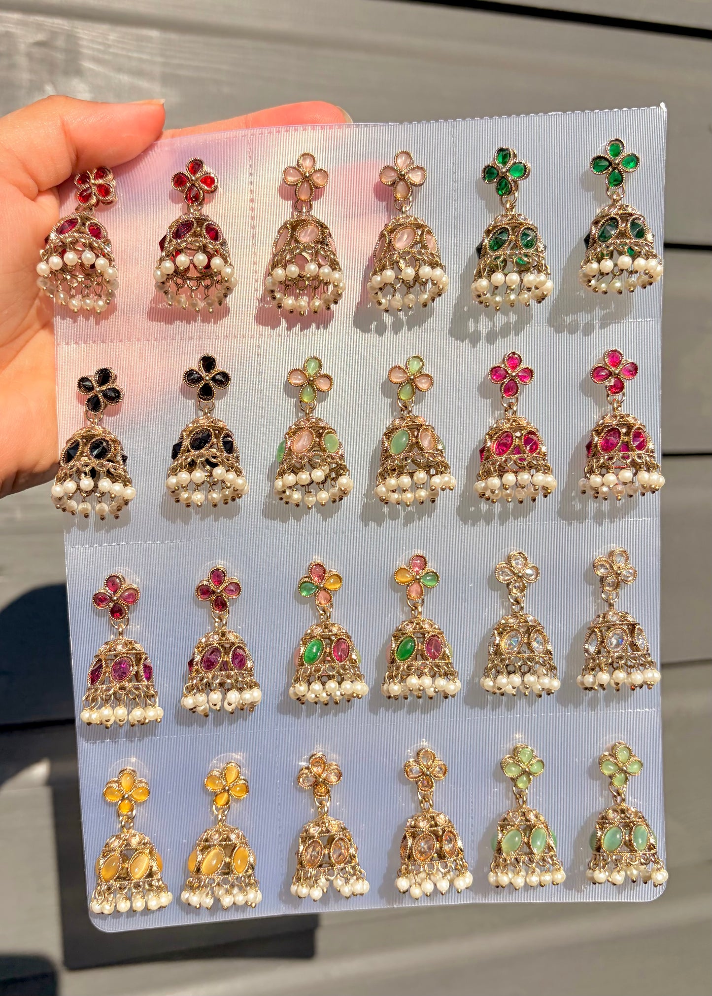 Rafiya mini jhumka set