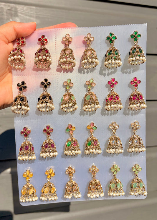 Rafiya mini jhumka set