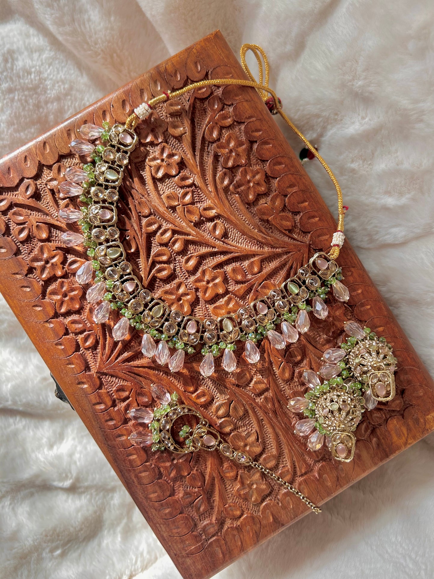 Preeti set ~ Pink & Green