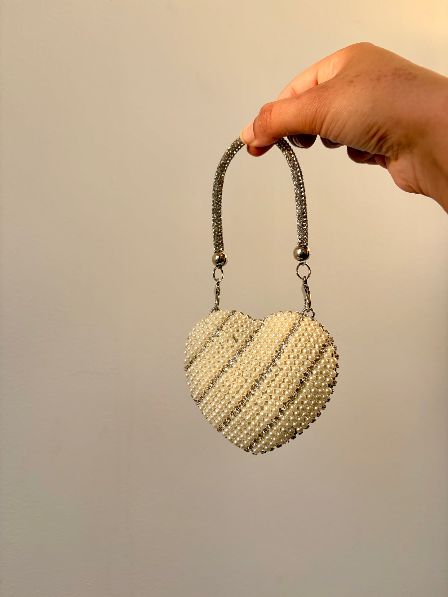 Reeha mini clutch bag ~Silver