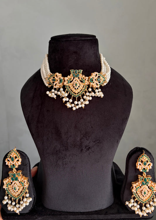 One off- Green choker set