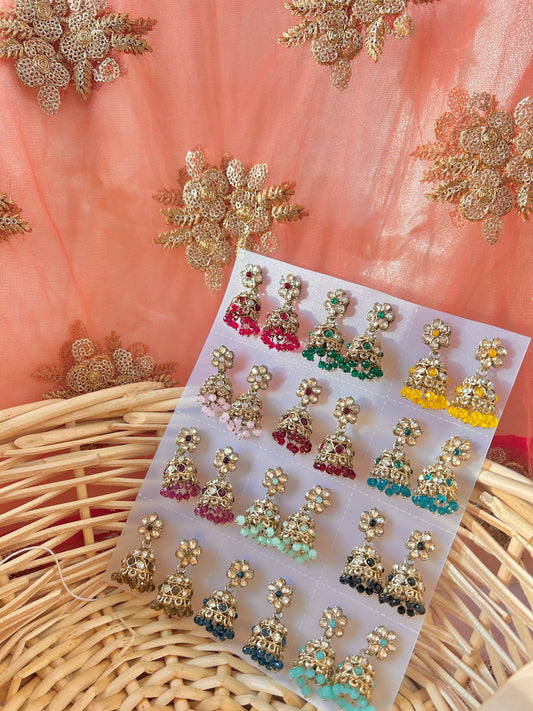 Natalia mini jhumka set (colours vary)