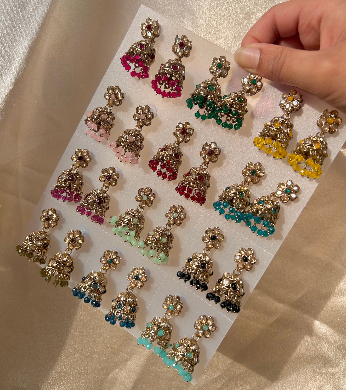 Natalia mini jhumka set (colours vary)