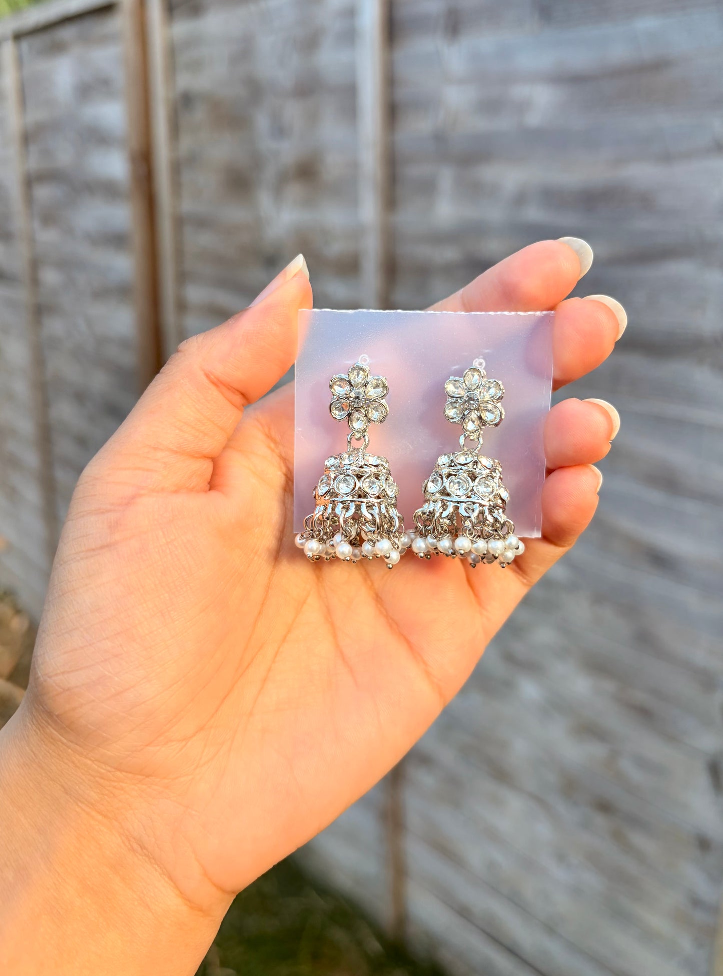 Natalia silver mini jhumkas