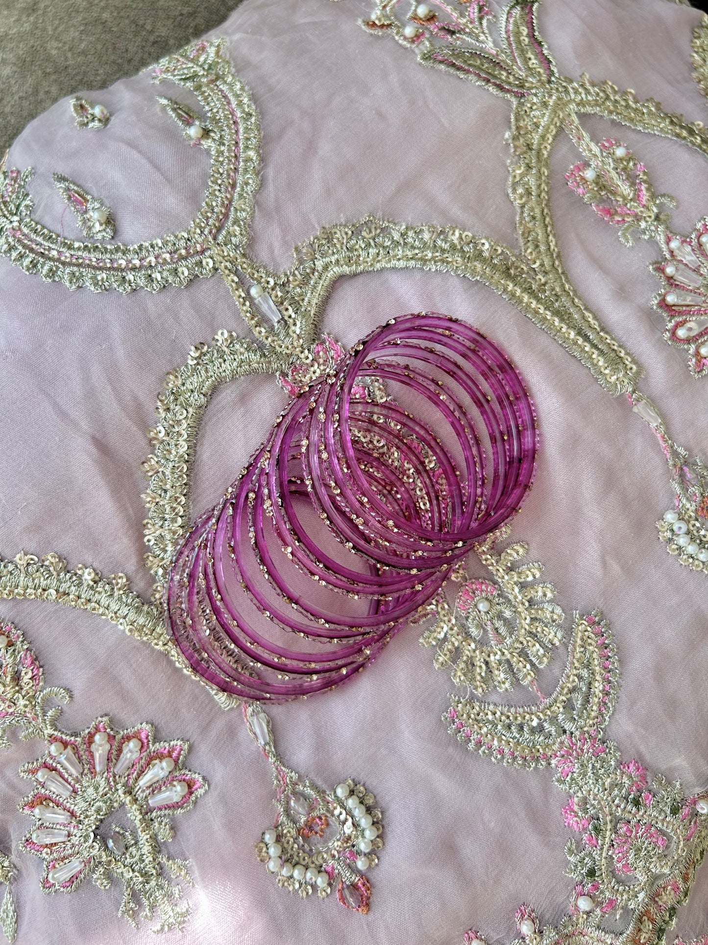 Rangeen glass bangle set ~ Dark Purple