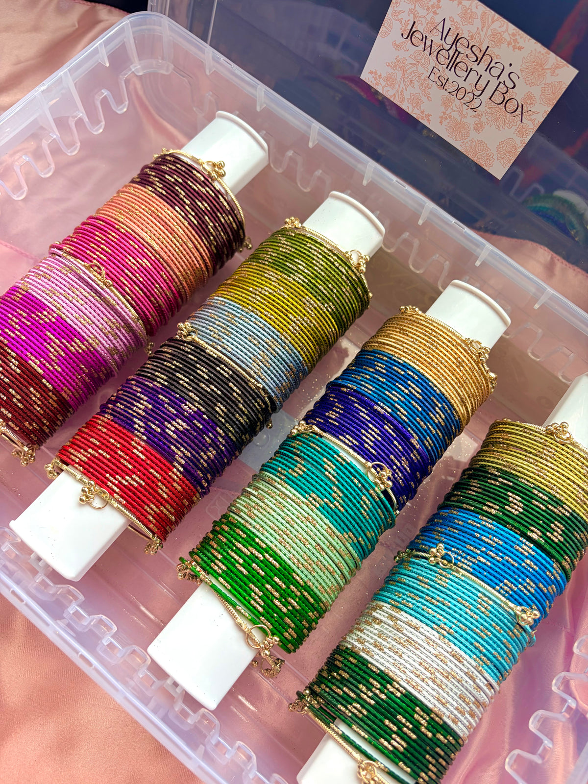 Glitter bangle box gift set