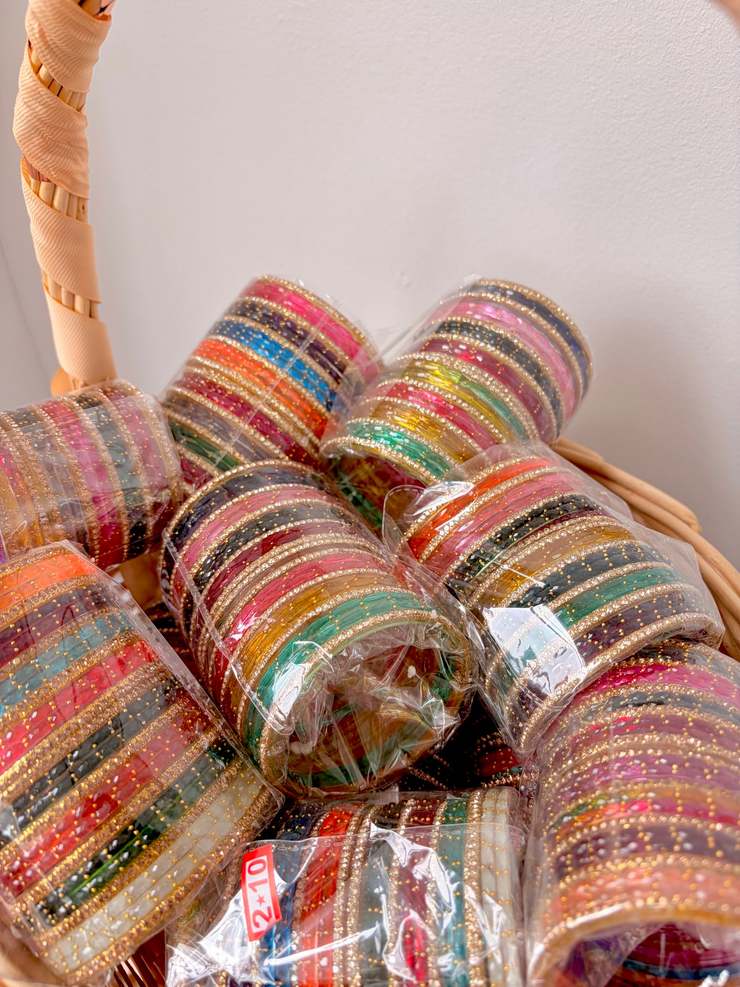 Glass bangle combo sets