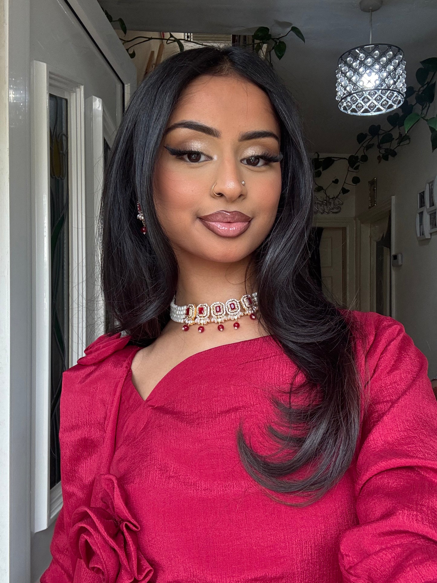 Nusrat jewellery set -Red