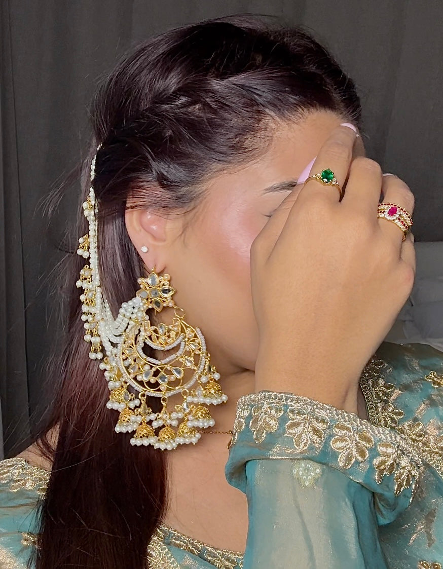 Shahanara kundan earrings