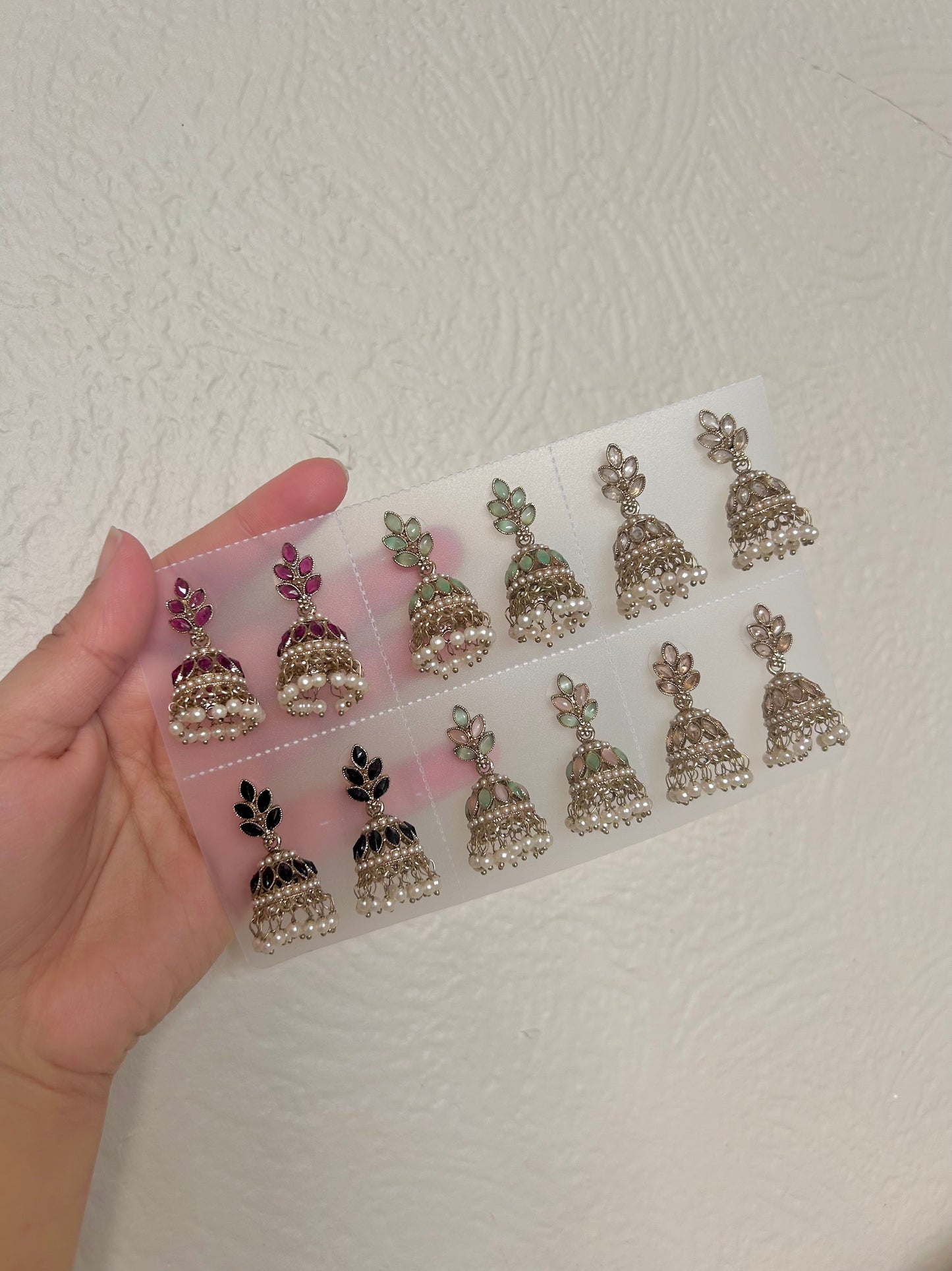 Jawaria jhumka set (colours vary)