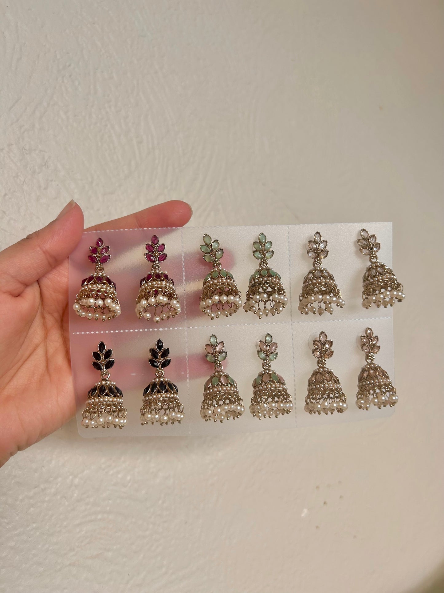 Jawaria jhumka set (colours vary)