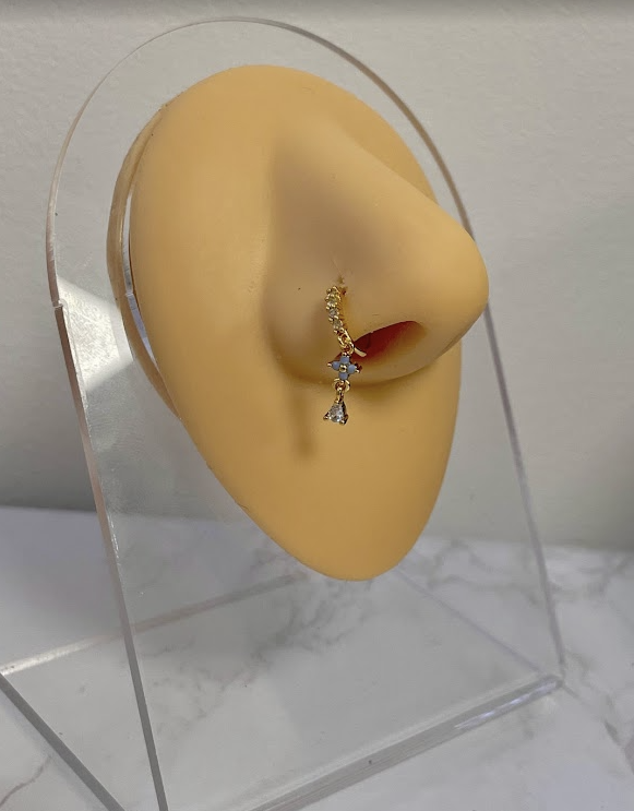Bella nose ring - gold/silver