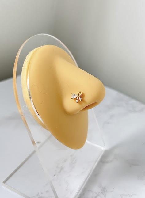 Miffy Nose Stud - gold/silver