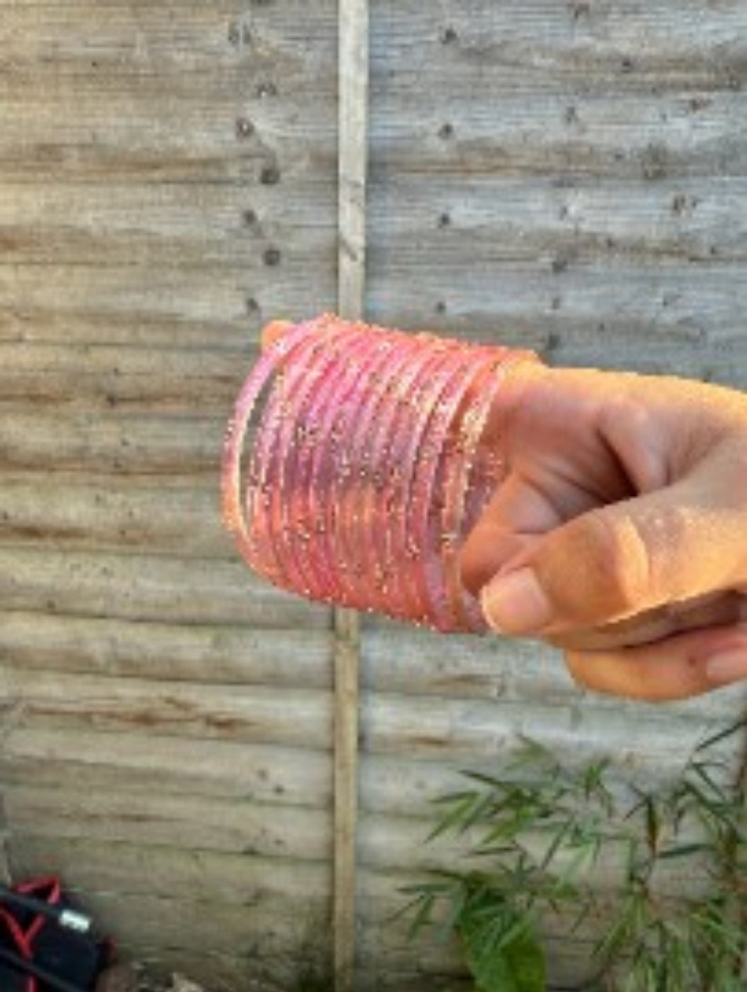 Rangeen glass bangle set ~ Pale/Dusty Pink